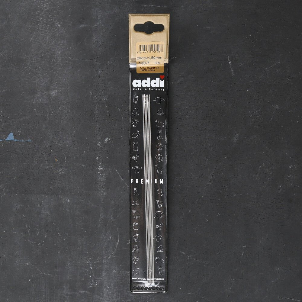 Addi 1,5mm 20cm Çelik Çorap Şişi - 150-7 - Hobium